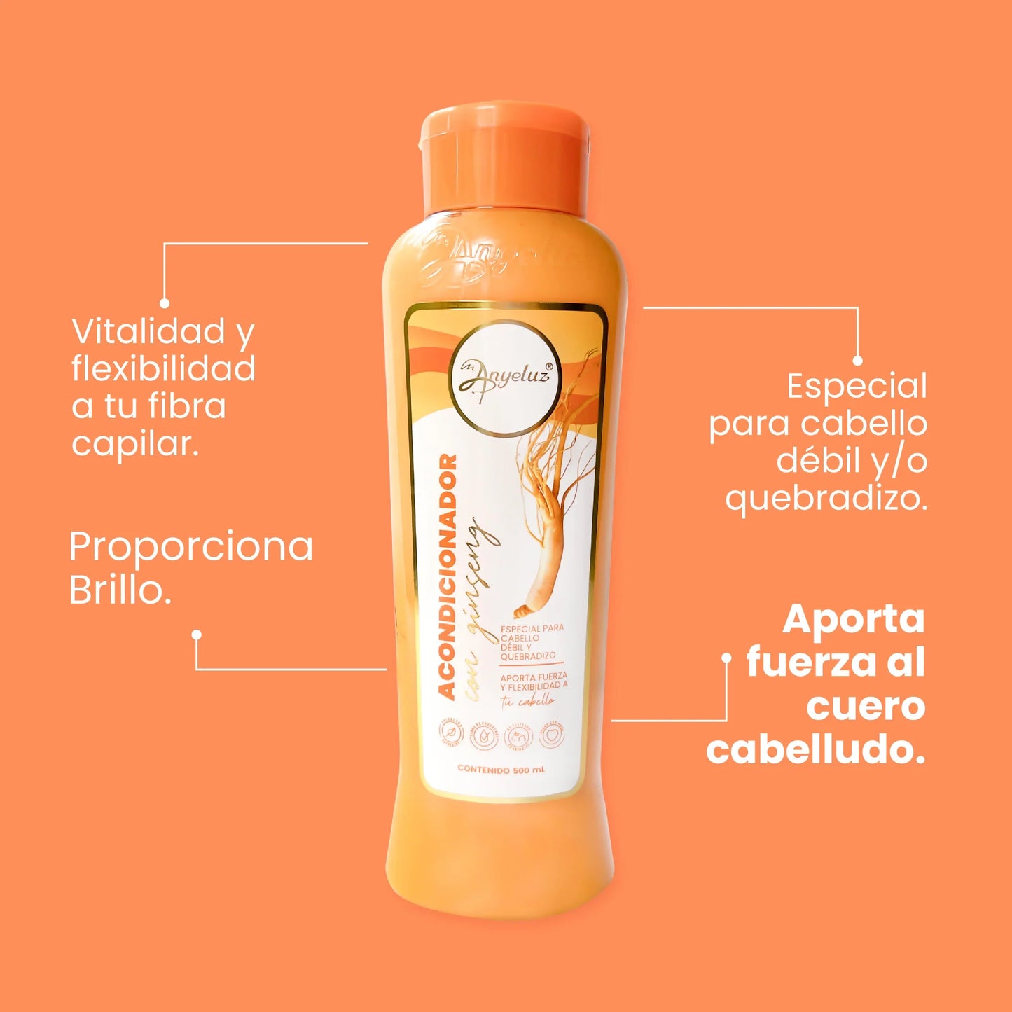 ACONDICIONADOR CON GINSENG ANYELUZ 500ml