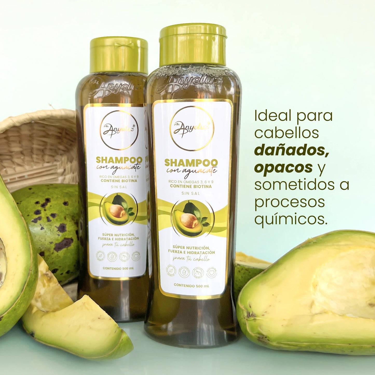 SHAMPOO CON AGUACATE ANYELUZ 500ml